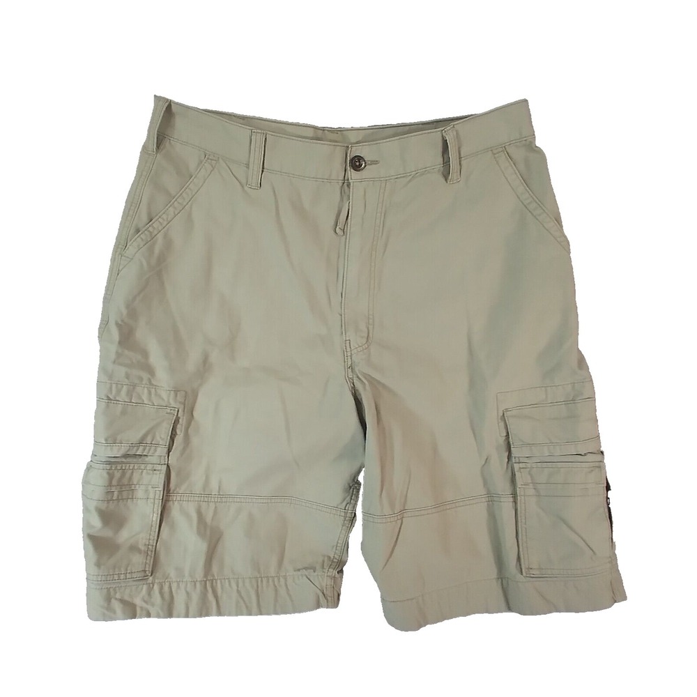 Levi's cargo shorts men 40 x 11 tan beige thick heavy cotton‎